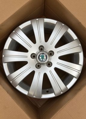 1x Original Skoda Superb II 3T 17 Zoll Alufelge Flash 3T0601025J 6,0JX17 ET45
