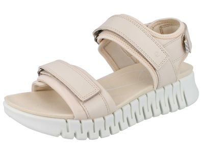 ECCO Gruuv Sol Lea Damen Sandale rose beige Glattleder