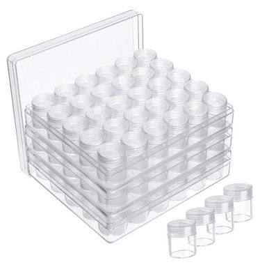 30 Transparente Aufbewahrungsdosen mit Schraubdeckel - 3er Set (90 Dosen)