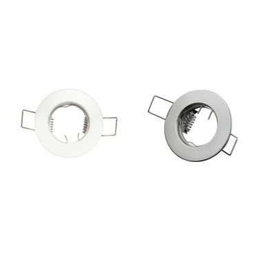 Einbaustrahler Einbaurahmen Rund Ø50mm Bohrloch Eisen inkl. GU5.3 Fassun