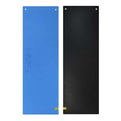 HMS Premium MFK03 Fitnessmatte Blau Schwarz mit Ösen 180 × 60 cm