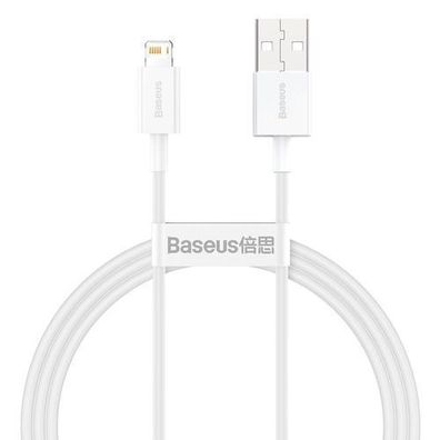 Baseus Superior USB auf Lightning Kabel 2,4A Schnellladefunktion 1m Weiß (CALYS