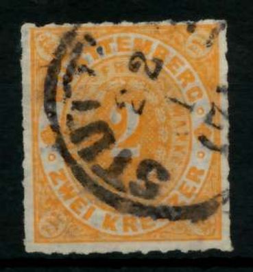 Württemberg Ausgabe VON 1869 74 Nr 37a gestempelt gepr. X710DFA