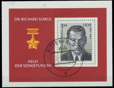 DDR BLOCK Kleinbogen Block 44 gestempelt X0F14AA