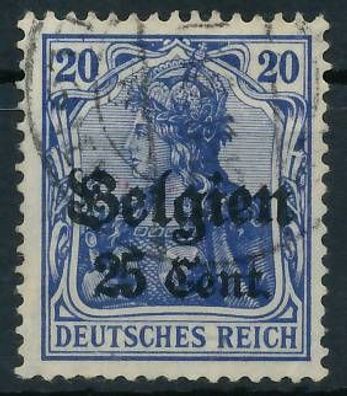 BES. 1WK Landespost Belgien Nr 18d gestempelt gepr. X4432FA