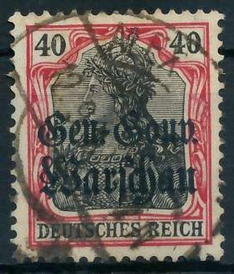 BES. 1WK D-POST IN POLEN Nr 15b gestempelt X462DA6