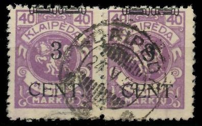 MEMEL 1923 Nr 178W5 zentrisch gestempelt ATTEST X472D36