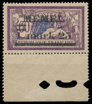 MEMEL 1920 Nr 27yI ungebraucht gepr. X472E3A