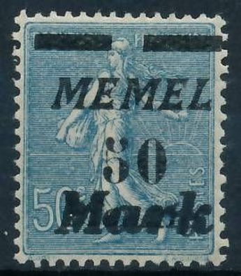 MEMEL 1923 Nr 123a ungebraucht gepr. X472E3E
