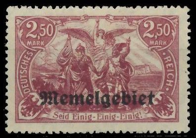 MEMEL 1920 Germania Nr 13d ungebraucht gepr. X472EAA