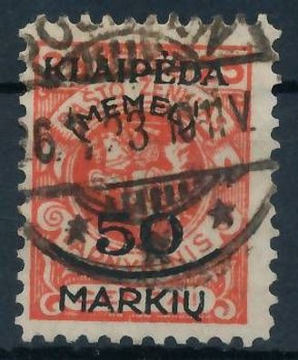 MEMEL 1923 Nr 126 gestempelt gepr. X4788F2
