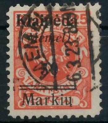 MEMEL 1923 Nr 131 gestempelt gepr. X478922