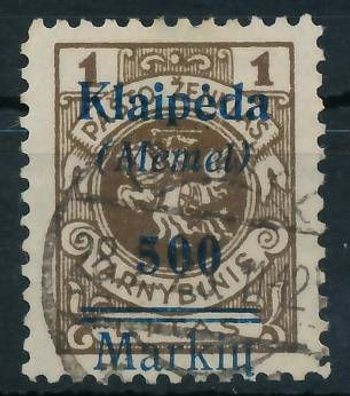 MEMEL 1923 Nr 134 zentrisch gestempelt gepr. X478936