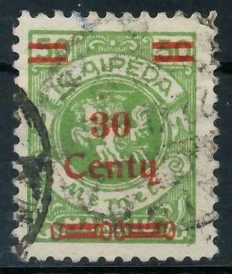 MEMEL 1923 Nr 226Ie gestempelt gepr. X4789DE