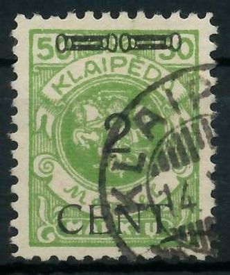 MEMEL 1923 Nr 177IV gestempelt gepr. X478A3A