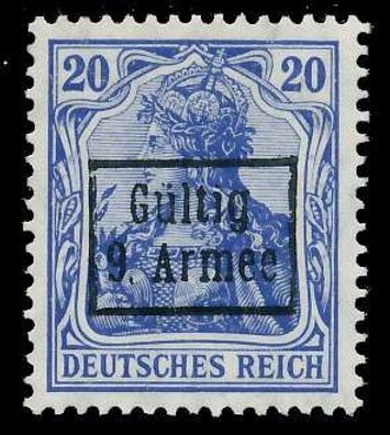 BES. 1WK D-MV Rumänien 9. ARMEE Nr 3I postfrisch ATTEST X49A922