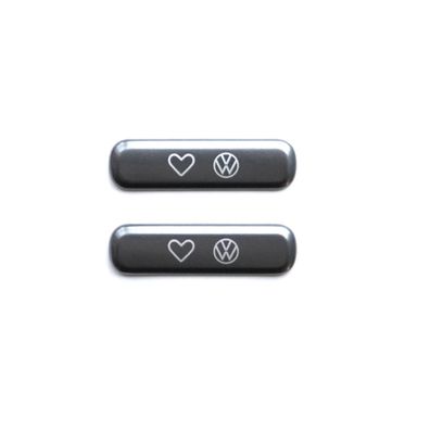 Original VW ID. Polo Wechselplaketten Designelemente Herz Love VW Badge 2FA072390