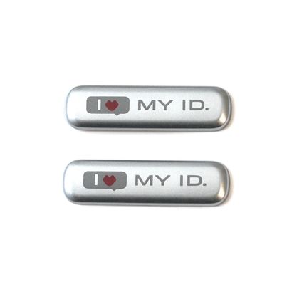 Original VW ID. Polo Wechselplaketten Designelemente I LOVE MY ID Badge 2FA072390A