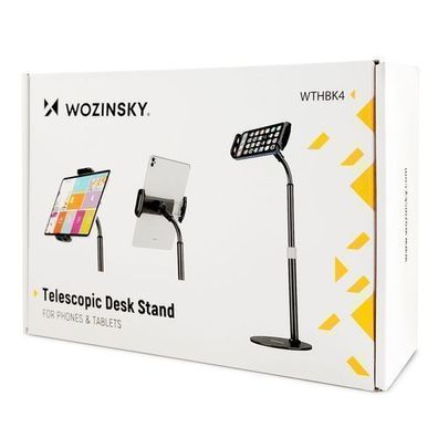 Wozinsky Schwarzer Tischständer für Tablets und Handys (WTHBK4)