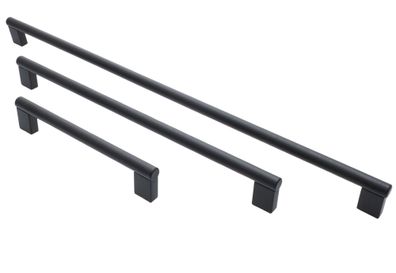 Möbelgriffe BA 128 - 480mm Küchengriffe Schwarz Stangengriff Ø 12mm