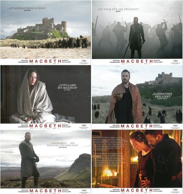Macbeth - 6 Original Kino-Aushangfotos - Michael Fassbender - Filmposter