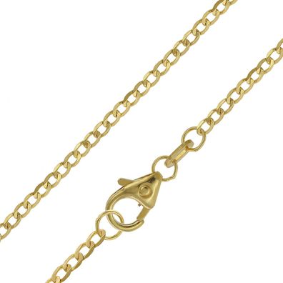 trendor Schmuck Panzerkette 585 Gold / 14 Karat Weitpanzer-Collier 1,6 mm 51885
