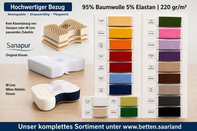 Kissenbezug für Sanapur Original / M-Line Mline Athletic Pillow Baumwolle Elastan