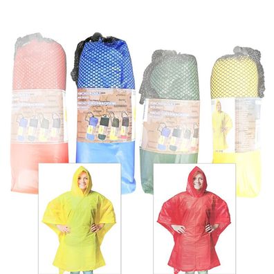 Regenponcho für Erwachsene 100x130cm Regencape Regenschutz Regenmantel Poncho