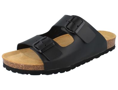 Natural SENSE Herren Pantolette schwarz black Glattleder
