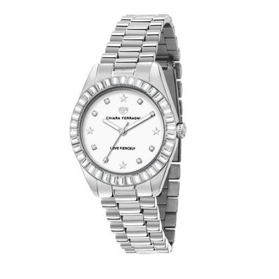 CHIARA Ferragni – Frau – R1953100505 – Alltagsuhr aus Silber mit weißen Zirkonen, Bag