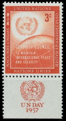 UNO NEW YORK 1957 Nr 62RZfu postfrisch URA X404ECE