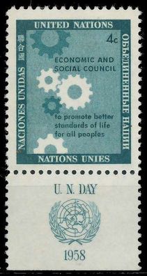 UNO NEW YORK 1958 Nr 72RZfu postfrisch X40B6C2