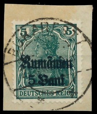 BES. 1WK D-MV Rumänien Nr 8a zentrisch gestempelt Briefstück X410EC2