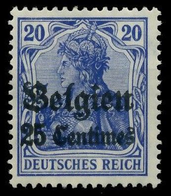 BES. 1WK Landespost Belgien Nr 4I ungebraucht X410FA6
