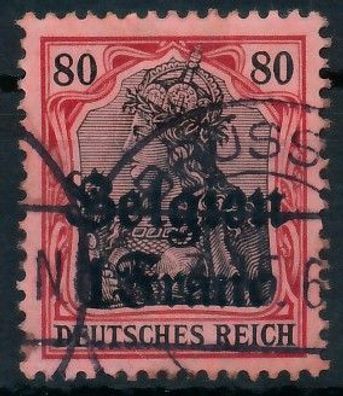 BES. 1WK Landespost Belgien Nr 7 gestempelt gepr. X4112DA