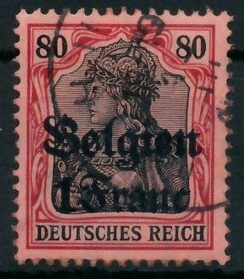 BES. 1WK Landespost Belgien Nr 7 gestempelt gepr. X4112E2