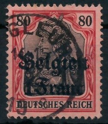 BES. 1WK Landespost Belgien Nr 7 gestempelt X4112F6