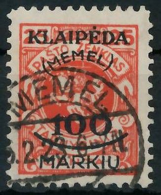 MEMEL 1923 Nr 127 gestempelt gepr. X416BEA