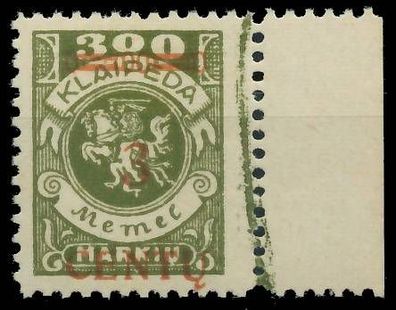 MEMEL 1923 Nr 168AII postfrisch gepr. X41E436