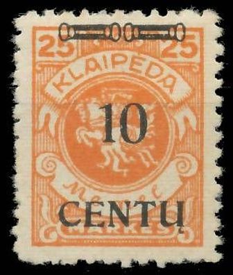 MEMEL 1923 Nr 169BI ungebraucht X41E43E