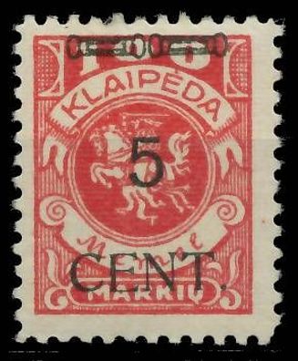 MEMEL 1923 Nr 180IV ungebraucht X41E6C2