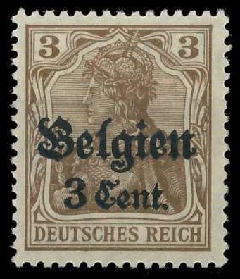 BES. 1WK Landespost Belgien Nr 11aI postfrisch gepr. X41E812