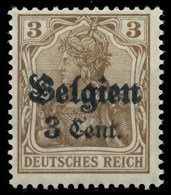 BES. 1WK Landespost Belgien Nr 11aIII postfrisch X41E846