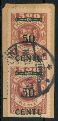 MEMEL 1923 Nr 173AI zentrisch gestempelt SENKR PAAR gepr. X41E8E2