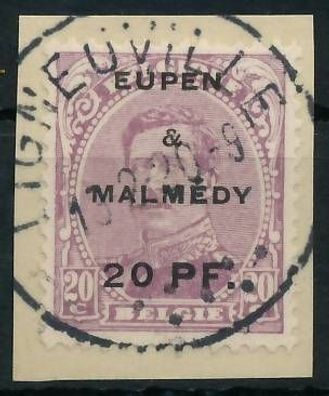Belgische BES.-POST EUPEN Malmedy Nr 4 zentrisch gestempelt X42612E