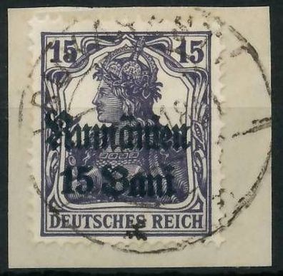 BES. 1WK D-MV Rumänien Nr 10 zentrisch gestempelt Briefstück X42D856