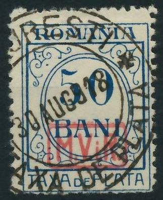 BES. 1WK D-MV Rumänien PORTO Nr 5 gestempelt X43494A
