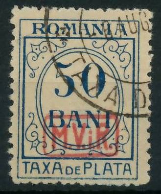 BES. 1WK D-MV Rumänien PORTO Nr 5 gestempelt X43494E