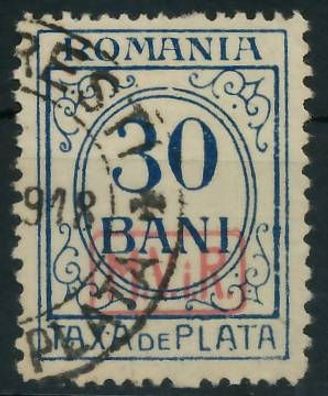 BES. 1WK D-MV Rumänien PORTO Nr 4 gestempelt X4349D2