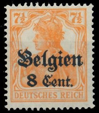 BES. 1WK Landespost Belgien Nr 13aII postfrisch gepr. X435002